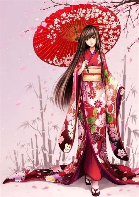 anime girl in kimono|anime girl wearing a kimono.